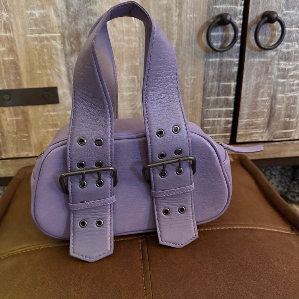NWT Free People Say Yes Bag Lavender Leather Purse New $78 retail - Picture 4 of 7